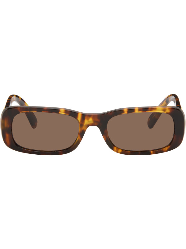 Miu Miu Brown Rectangular Sunglasses