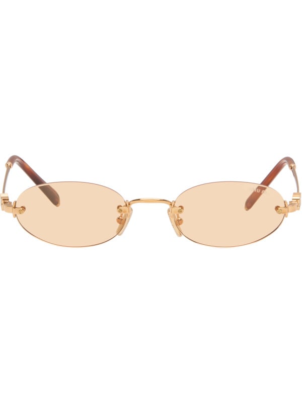 Miu Miu Gold Logo Sunglasses