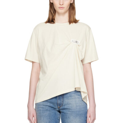 MM6 Maison Margiela Beige Patch T-shirt