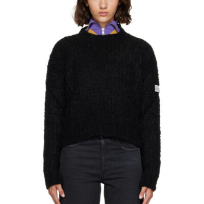 MM6 Maison Margiela Black Bouclé Sweater