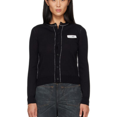 MM6 Maison Margiela Black Essentials Cardigan