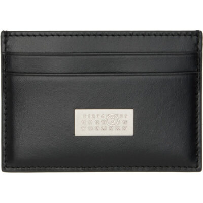 MM6 Maison Margiela Black Leather Card Holder