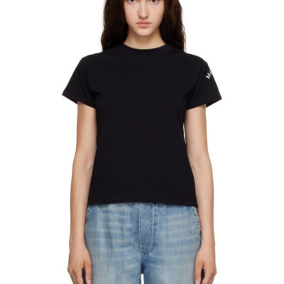 MM6 Maison Margiela Black Mannequin-Print Cotton Jersey T-shirt