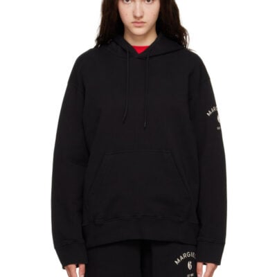 MM6 Maison Margiela Black Mannequin-Print Hoodie