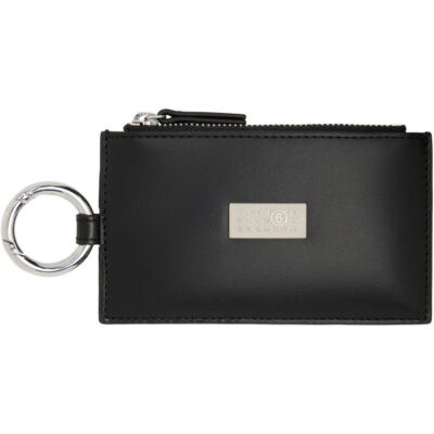 MM6 Maison Margiela Black Numeric Zip Wallet