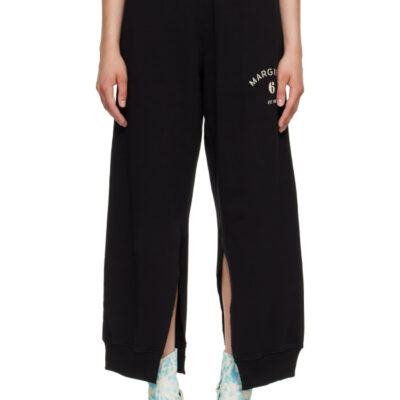 MM6 Maison Margiela Black Split Hem Lounge Pants