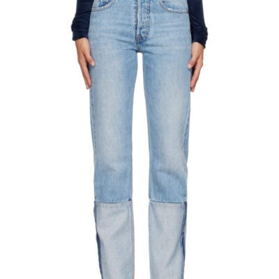 MM6 Maison Margiela Blue 5 Pockets Turn Up Jeans