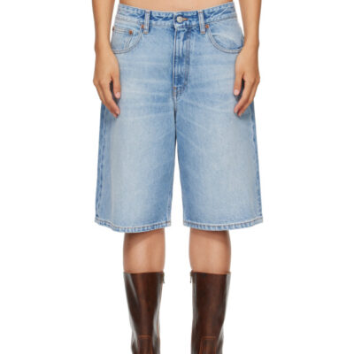 MM6 Maison Margiela Blue Bermuda Denim Shorts