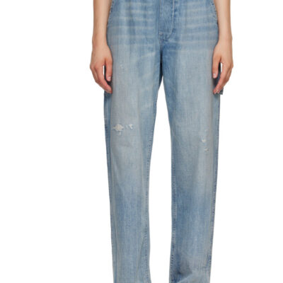 MM6 Maison Margiela Blue Overall Jeans