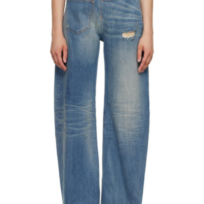 MM6 Maison Margiela Blue Sideways Denim Jeans