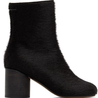 MM6 Maison Margiela Brown Anatomic Ankle Boots