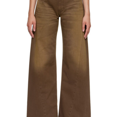MM6 Maison Margiela Brown Faded Trousers