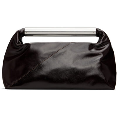 MM6 Maison Margiela Brown Triangle Jewel Handle Bag