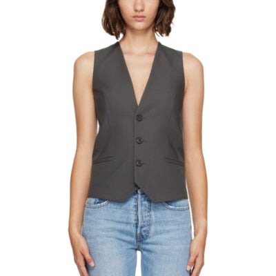 MM6 Maison Margiela Gray Buttoned Vest