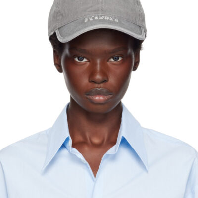 MM6 Maison Margiela Gray Embroidered Logo Cap