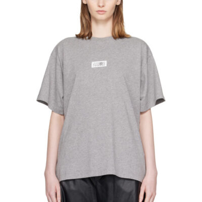 MM6 Maison Margiela Gray Label Cotton Jersey T-shirt