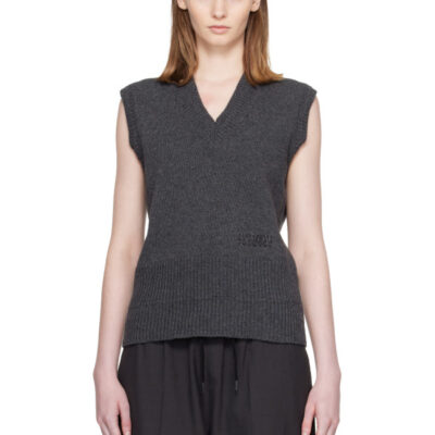MM6 Maison Margiela Gray Merino Wool Knitted Vest