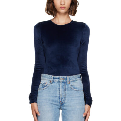 MM6 Maison Margiela Navy & Black Paneled Long-Sleeve T-Shirt