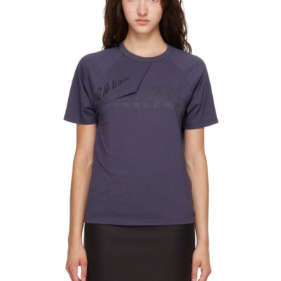 MM6 Maison Margiela Navy Folded Logo T-shirt