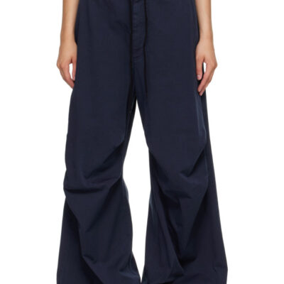 MM6 Maison Margiela Navy Overdyed Trousers