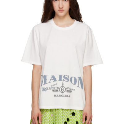MM6 Maison Margiela Off-White Printed T-shirt