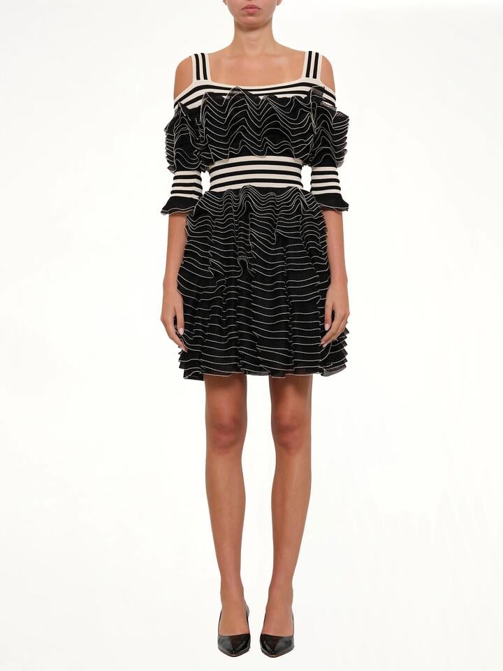 ALEXANDER MCQUEEN Lacy Frills Mini Dress