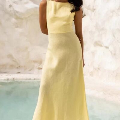 Blak A Walk To Remember Sunlit Yellow Sleeveless Maxi Dress