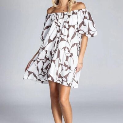 Blak Love Me A Little Macchiato Floral SS Mini Dress