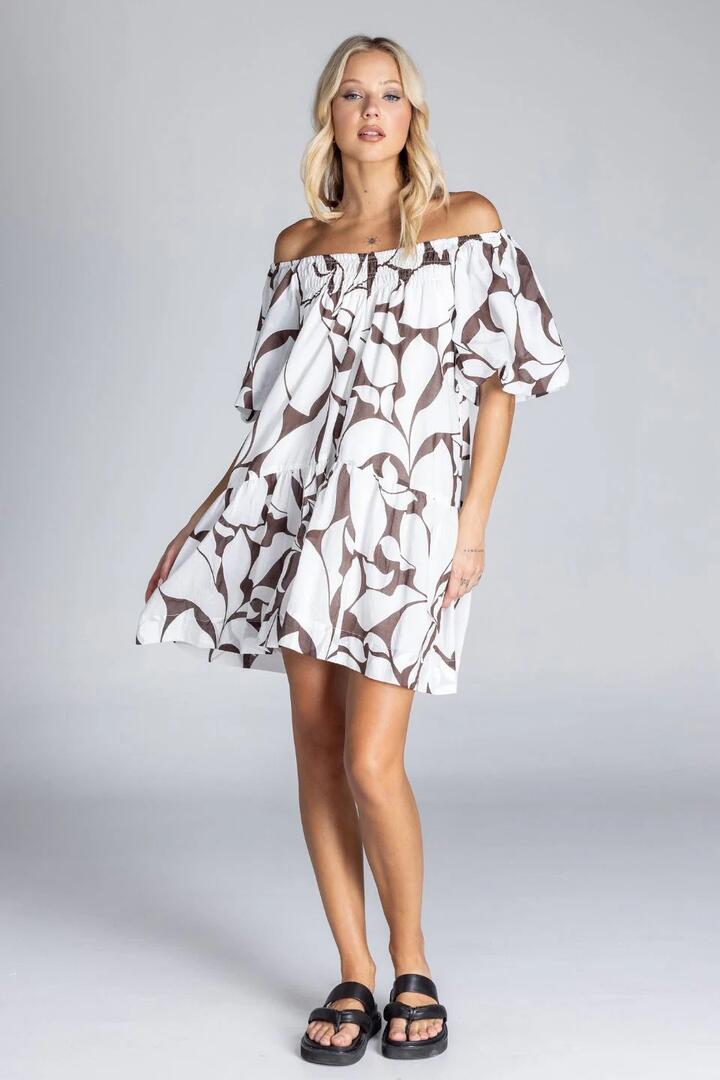 Blak Love Me A Little Macchiato Floral SS Mini Dress