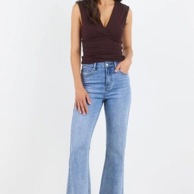 Ivy + Jack Catalina 90s Blue Kick Flare Crop Jeans