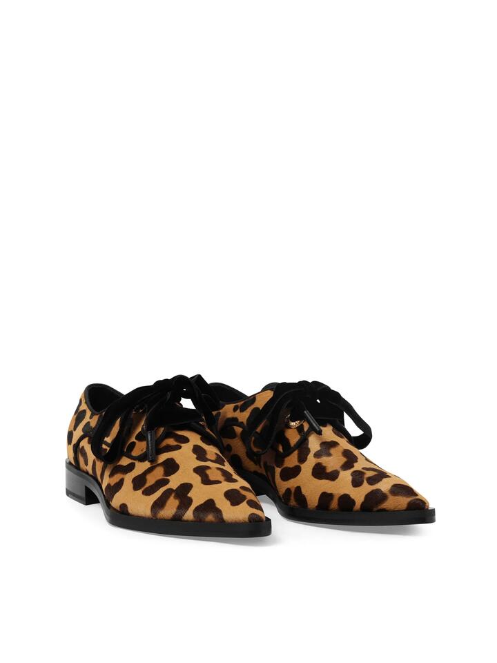 LANVIN Eyelet Derby in Natural / 35.5