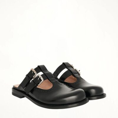 LOEWE Campo Mary Jane Mule in Black / 36