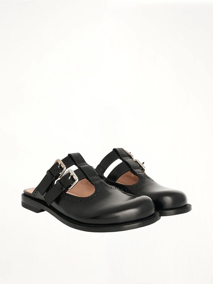 LOEWE Campo Mary Jane Mule in Black / 36