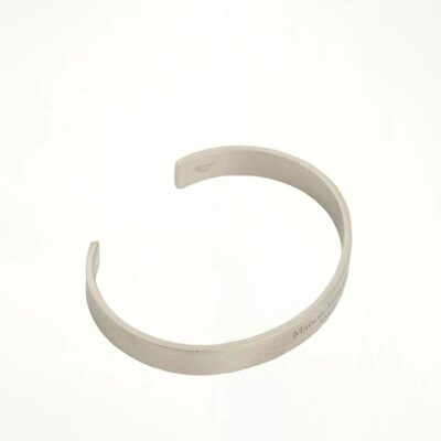 MAISON MARGIELA Large Margiela Logo Cuff Bracelet in Silver / 02