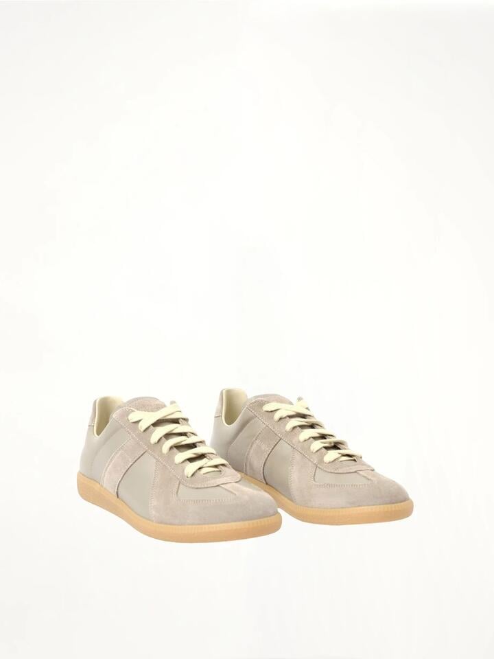 MAISON MARGIELA Replica Leather Sneaker in Grey / 35