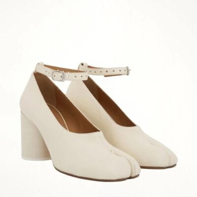 MAISON MARGIELA Tabi Pumps 8cm in White / 36