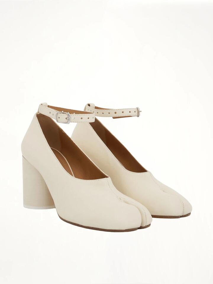 MAISON MARGIELA Tabi Pumps 8cm in White / 36