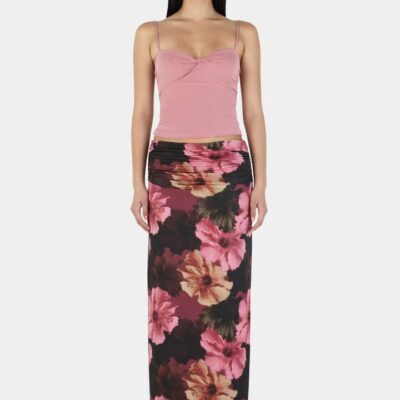 Ownley Alba Winter Hibiscus Maxi Skirt