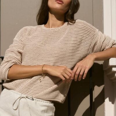 RE:UNION Label Dawn String Crochet Knit Jumper