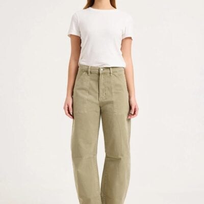 Rollas Gigi Summer Olive Drill Barrel Jean