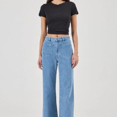 Rollas Sailor Lily Blue Wide Long Denim Jean