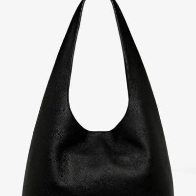 Status Anxiety Solstice Black Large Slouch Leather Shoulder Bag