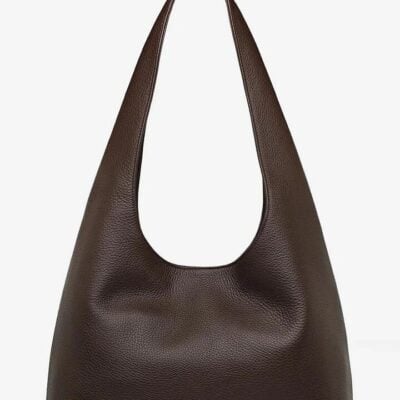Status Anxiety Solstice Cocoa Large Slouch Leather Shoulder Bag