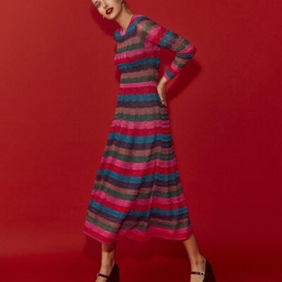Boden Metallic Wave Dress