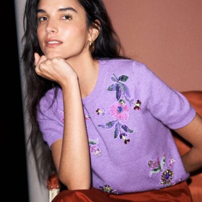 Boden Ria Embellished Knit T-shirt