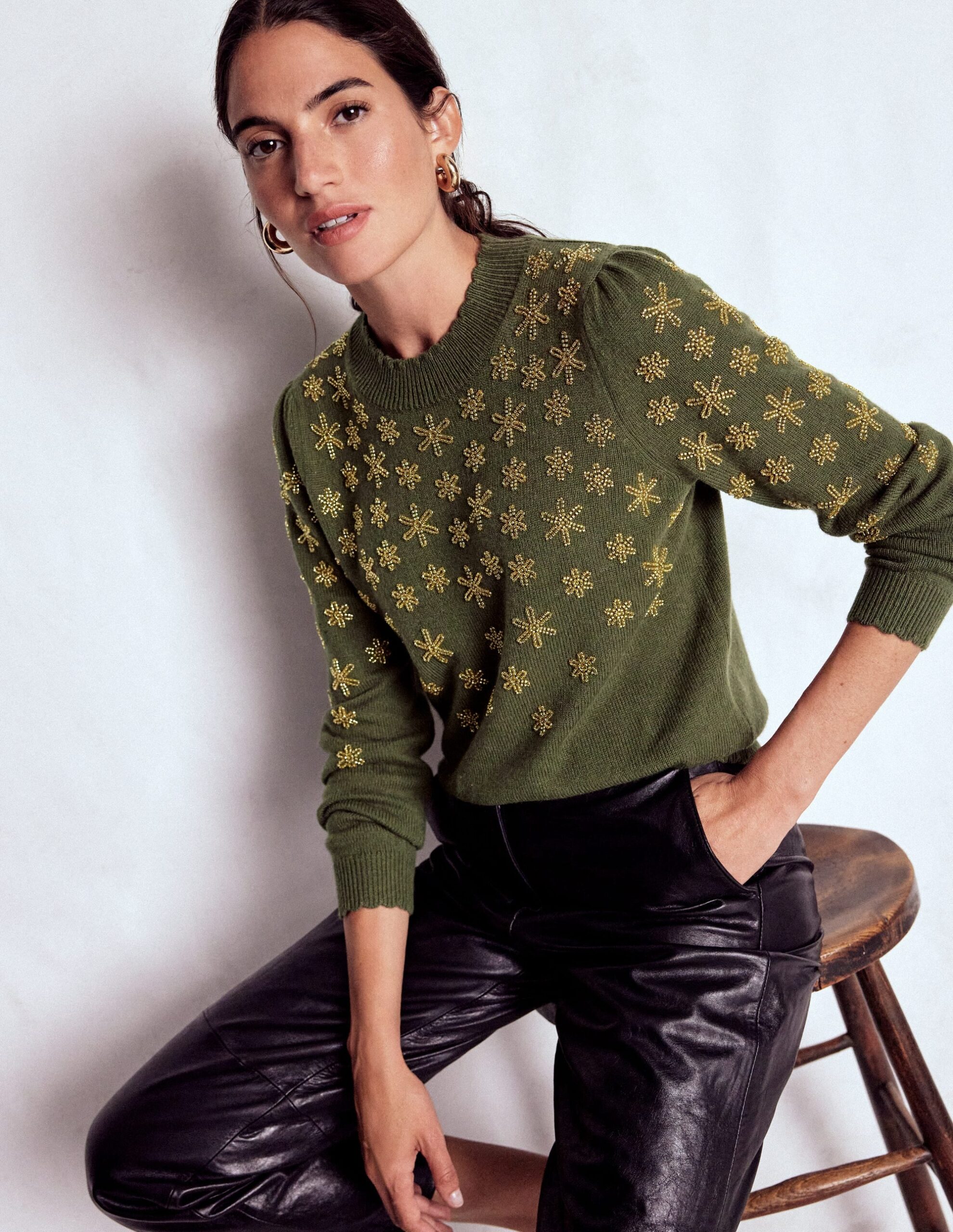 Boden Elizabeth Embellished Jumper