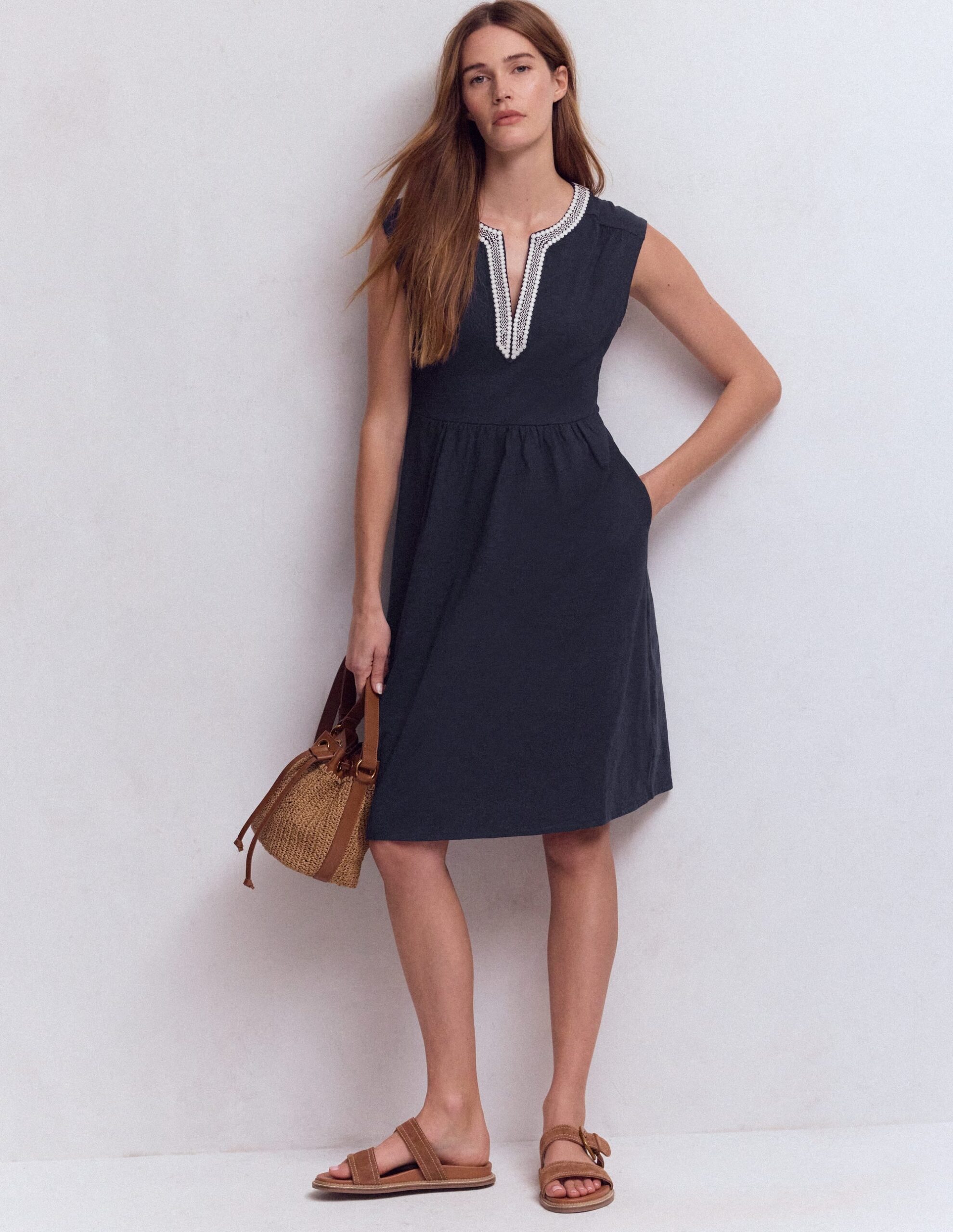Boden May Embroidered Short Dress
