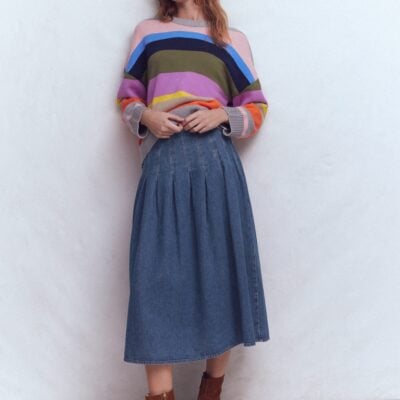 Boden Valentina Denim Skirt