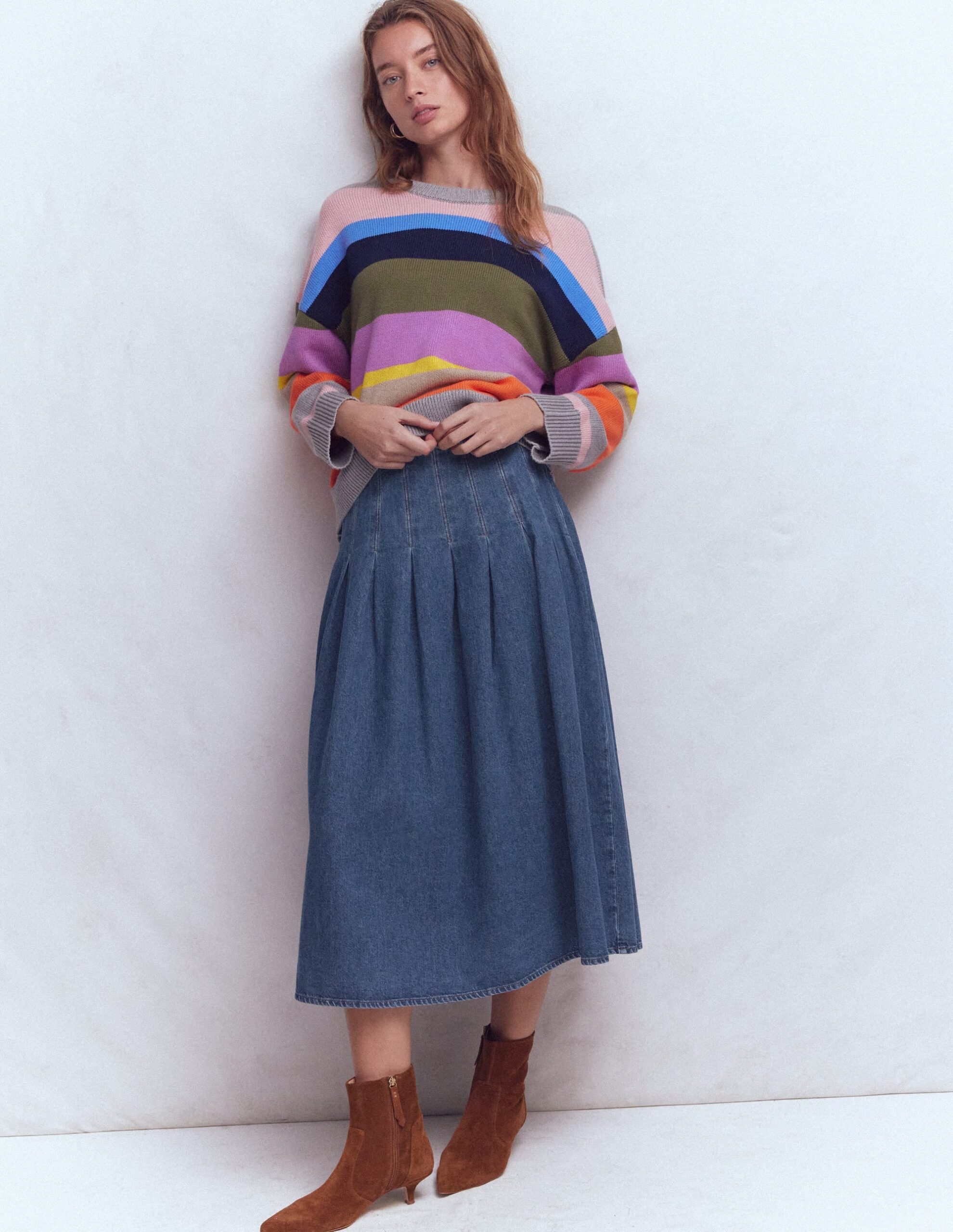 Boden Valentina Denim Skirt