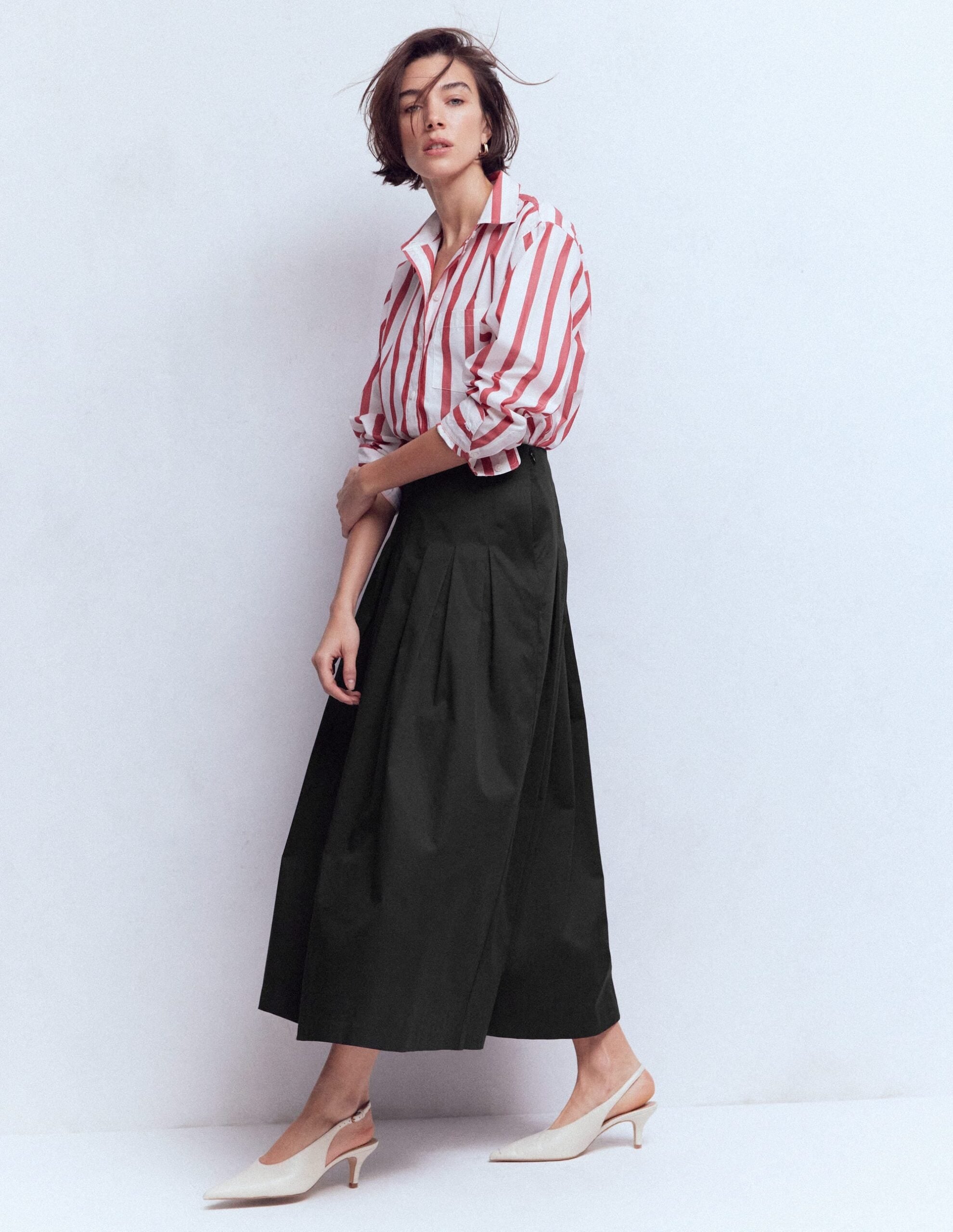Boden Valentina Cotton Sateen Skirt